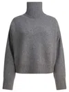 Sa Su Phi Roll-neck Cashmere Sweater In Gray