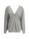 Sa Su Phi Double Side V Cardigan In Grey