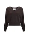 Sa Su Phi Lavinia V Neck Cashmere Sweater In Brown