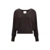 Sa Su Phi Lavinia V Neck Cashmere Sweater In Brown