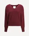 Sa Su Phi Lavinia V Neck Cashmere Sweater In Burgundy