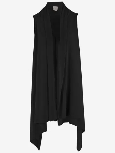 Sa Su Phi Long Cashmere And Silk Knit In Black