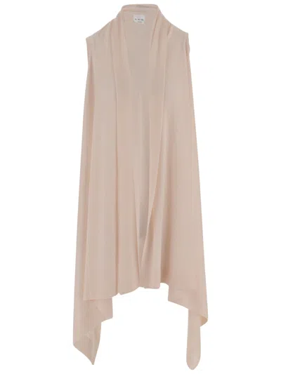 Sa Su Phi Long Cashmere And Silk Knit Cardigan In Nude
