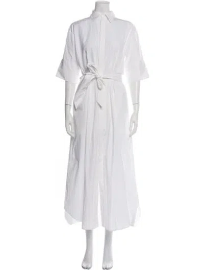 Pre-owned Sa Su Phi Long Dress In White