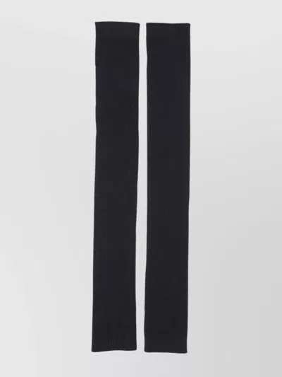 Sa Su Phi Long Ribbed Gloves Thumb Hole In Black