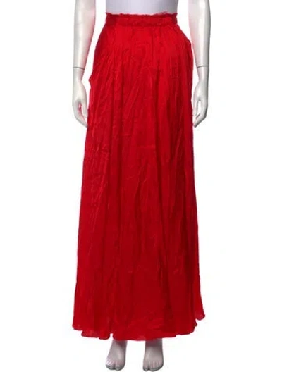 Pre-owned Sa Su Phi Long Skirt In Red