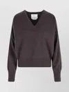 Sa Su Phi Long Sleeve Knitwear V-neckline In Brown