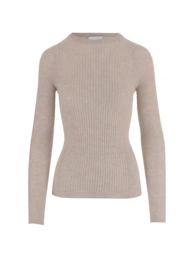 Sa Su Phi Long-sleeved Ribbed T-shirt In Brown