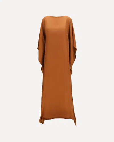 Sa Su Phi Marta Satin Maxi Dress In Brown