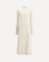 Sa Su Phi Morena Ribbed-cuff Long Dress In White