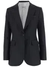 Sa Su Phi Single-breasted Wool Blazer In Black