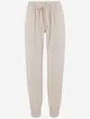 Sa Su Phi Silk And Viscose Valentina Joggers Pants In Neutral