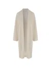 Sa Su Phi Open-front Long-sleeve Coat In Neutral