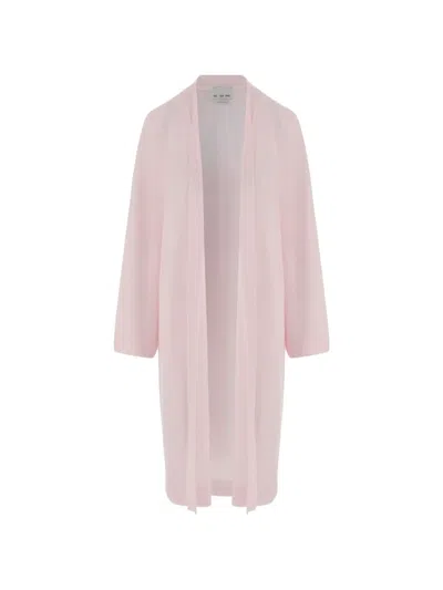 Sa Su Phi Open-front Long-sleeve Coat In Pink