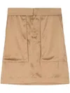 Sa Su Phi Panelled Elasticated-waistband Skirt In Brown