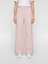 Sa Su Phi Animal Print Cotton Blend Trousers In Pink