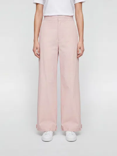 Sa Su Phi Animal Print Cotton Blend Trousers In Pink