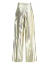 Sa Su Phi Pleated Metallic Trousers In Gold