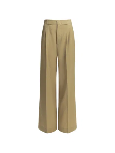 Sa Su Phi Pleated Wide-leg Trousers In Brown