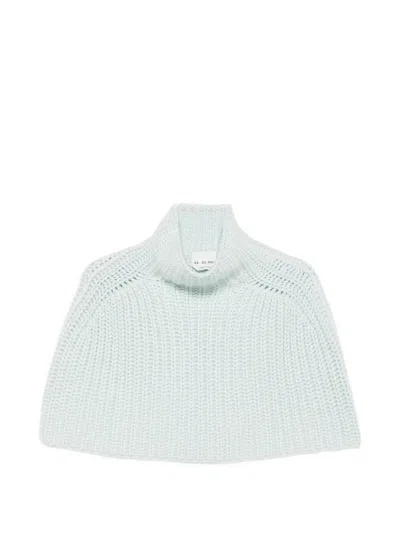 Sa Su Phi Ribbed-knit Cashmere Poncho In Purple
