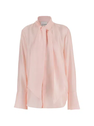Sa Su Phi Pussy-bow Long-sleeve Shirt In Pink