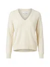 Sa Su Phi Raglan-sleeve V-neck Sweater In White