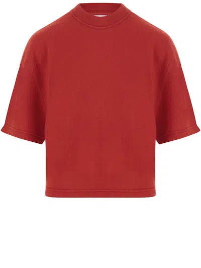Sa Su Phi Red Crewneck Knit Cashmere Sweater