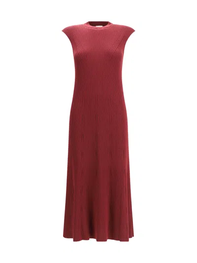SA SU PHI RIBBED CASHMERE SILK SLEEVELESS LONG DRESS
