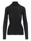Sa Su Phi Ribbed High-neck Sweater In Black