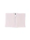 Sa Su Phi Ribbed Knit Scarf With Zipper Closure In Pink
