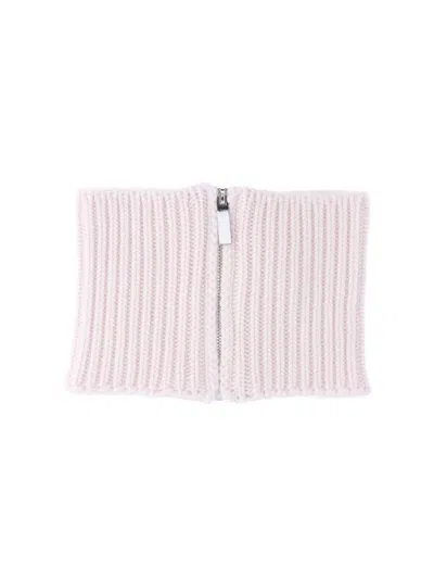SA SU PHI RIBBED KNIT SCARF WITH ZIPPER CLOSURE