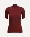 Sa Su Phi Ribbed Knit Top In Burgundy