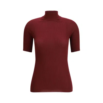 Sa Su Phi Bordeaux Cashmere Top In Burgundy
