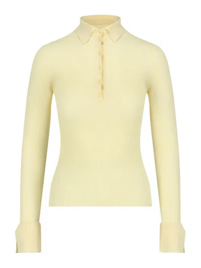 Sa Su Phi Ribbed Polo Shirt In Yellow