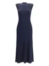 Sa Su Phi Ribbed Cashmere Silk Sleeveless Long Dress In Black