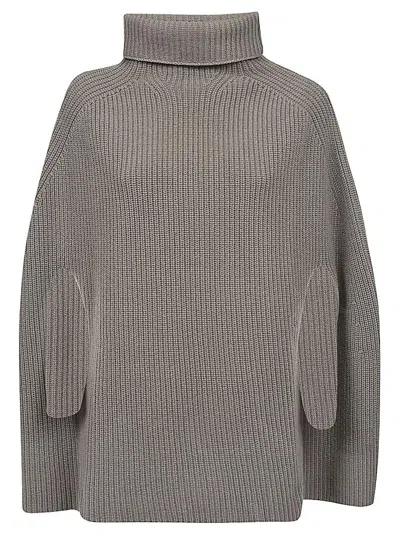 Sa Su Phi Ribbed Wool High Neck Cape