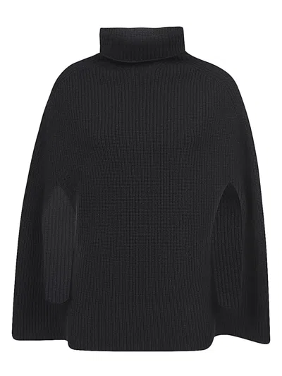 SA SU PHI RIBBED WOOL HIGH NECK CAPE