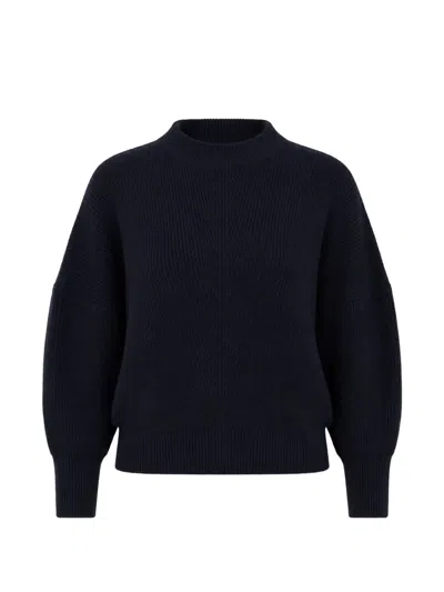 Sa Su Phi Ribbed-knit Batwing-sleeve Sweater In Black