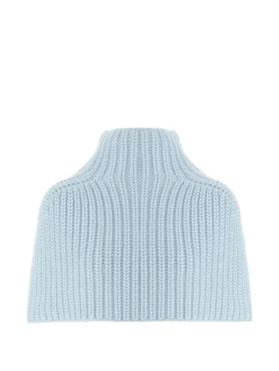 Sa Su Phi Ribbed-knit Cashmere Cape In 블루