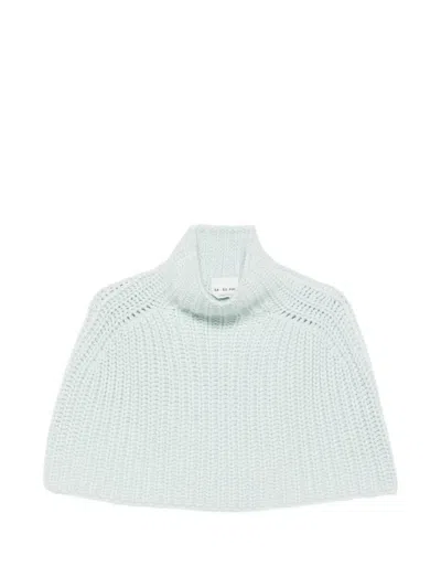 Sa Su Phi Ribbed-knit Cashmere Poncho In Purple
