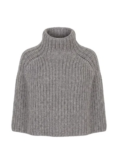 Sa Su Phi Ribbed-knit Cashmere Sweater In Gray