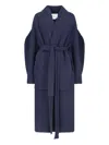 Sa Su Phi Sara Maxi Coat In Blue In Blue