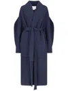 Sa Su Phi Sara Maxi Coat In Blue In Blue