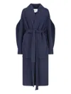 Sa Su Phi Sara Maxi Coat In Blue In Blue
