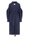 Sa Su Phi Sara Maxi Coat In Blue In Blue