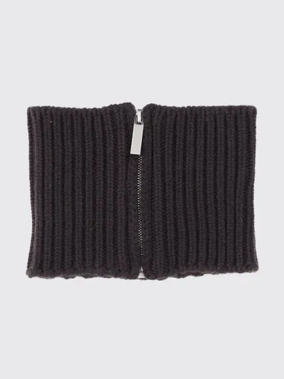 Sa Su Phi Ribbed Zip-fastening Neck-warmer Scarf In Brown