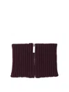 Sa Su Phi Zip-up Neck Warmer In Burgundy