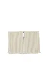 Sa Su Phi Ribbed Zip-fastening Scarf In White