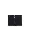 Sa Su Phi Zip-front Ribbed Neck Warmer Scarf In Black