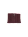 Sa Su Phi Textured Ribbed Scarf For All Seasons In Burgundy